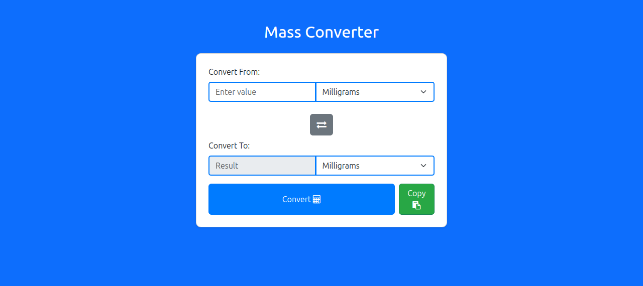 Mass Converter Screenshot