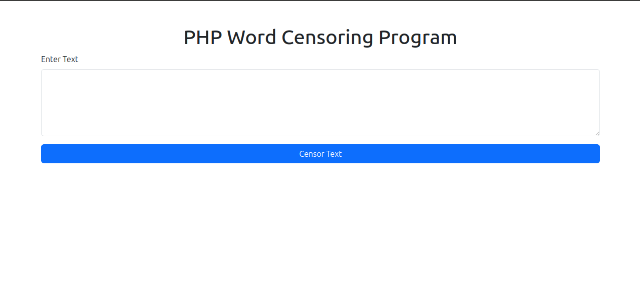 Word Censor App Screenshot